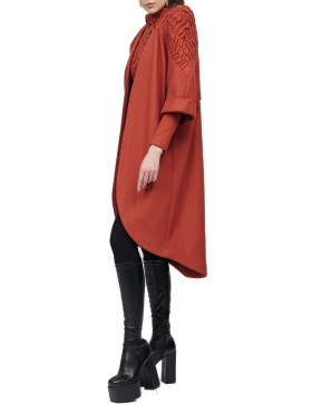 TERA CARDIGAN | Cardigan de iarna din lana in rosu Pompei